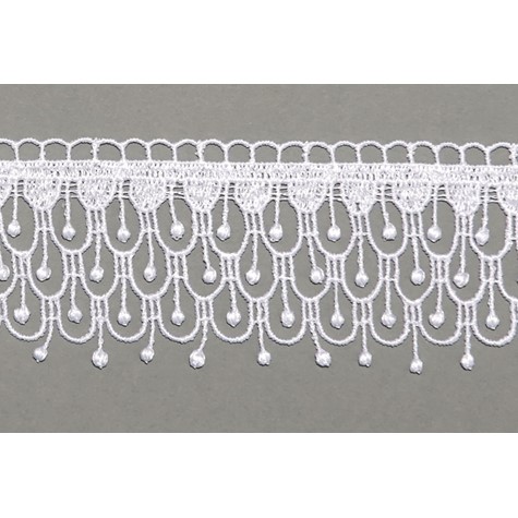 White 6.5 cm polyester lace