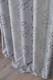 Jacquard fabric with flower design - grey