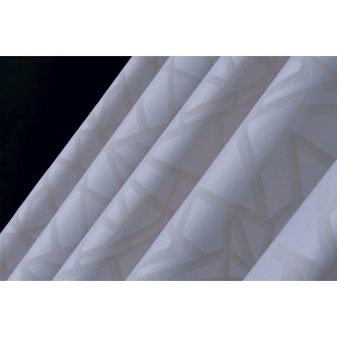 Curtain with geometric design - ecru