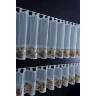Cafe curtain with flowers