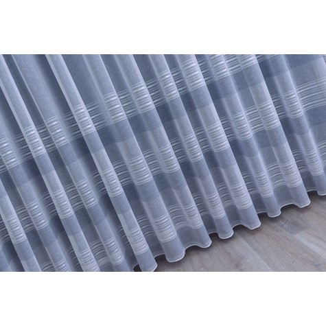 Linen like fabric with 3 decorative lines