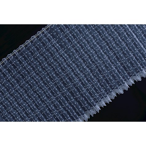 Tiul z haftem z delikatnie połyskującą nitką-kulki
