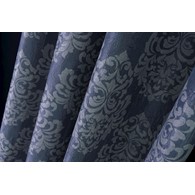 Crushed drapery fabric - damask motif