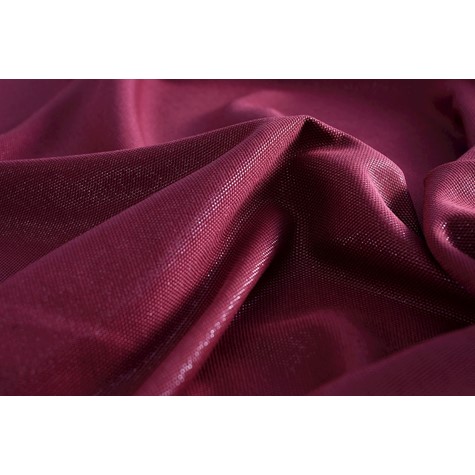 Dark red curtain fabric with shiny lurex yarn
