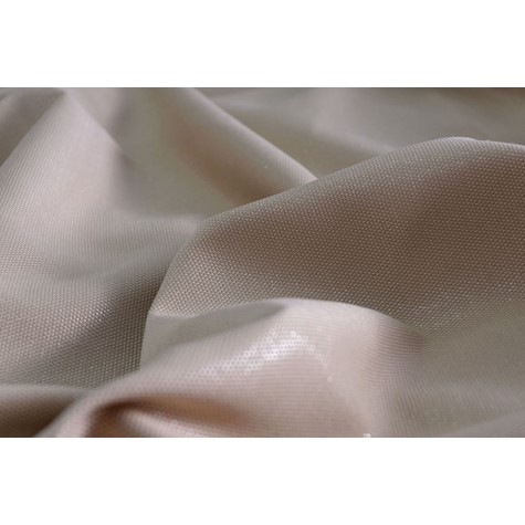 Beige curtain fabric with shiny lurex yarn