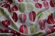 Coffee design fabric - red and green