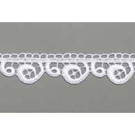 White 3 cm polyester lace