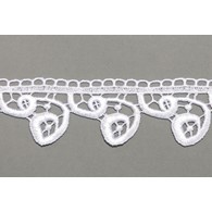 White 5 cm polyester lace