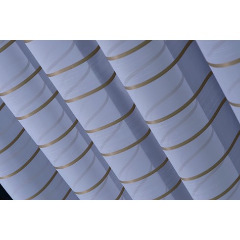 Voile with stripes - brass