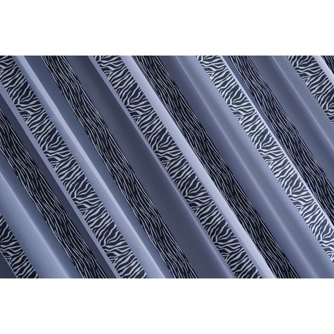 Voile with stripes - zebra design - black